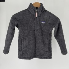 Patagonia Girls XS Los Gatos Fleece Jacket Gray Pink 1/4 Zip Pullover 65495 PLAY