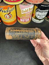 Juego de taladros Cleveland con etiqueta de papel de la década de 1930