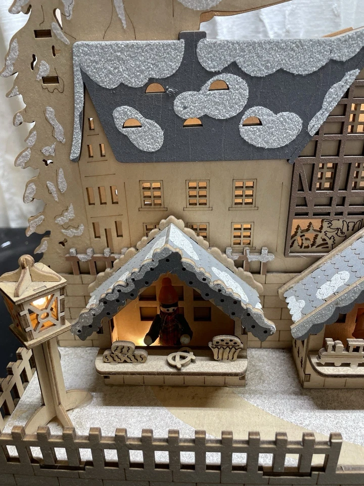 Деревянный рождественский декор многоярусная подсветка, арка шенгенской свечи 15x20 - Изображение 3 из 4