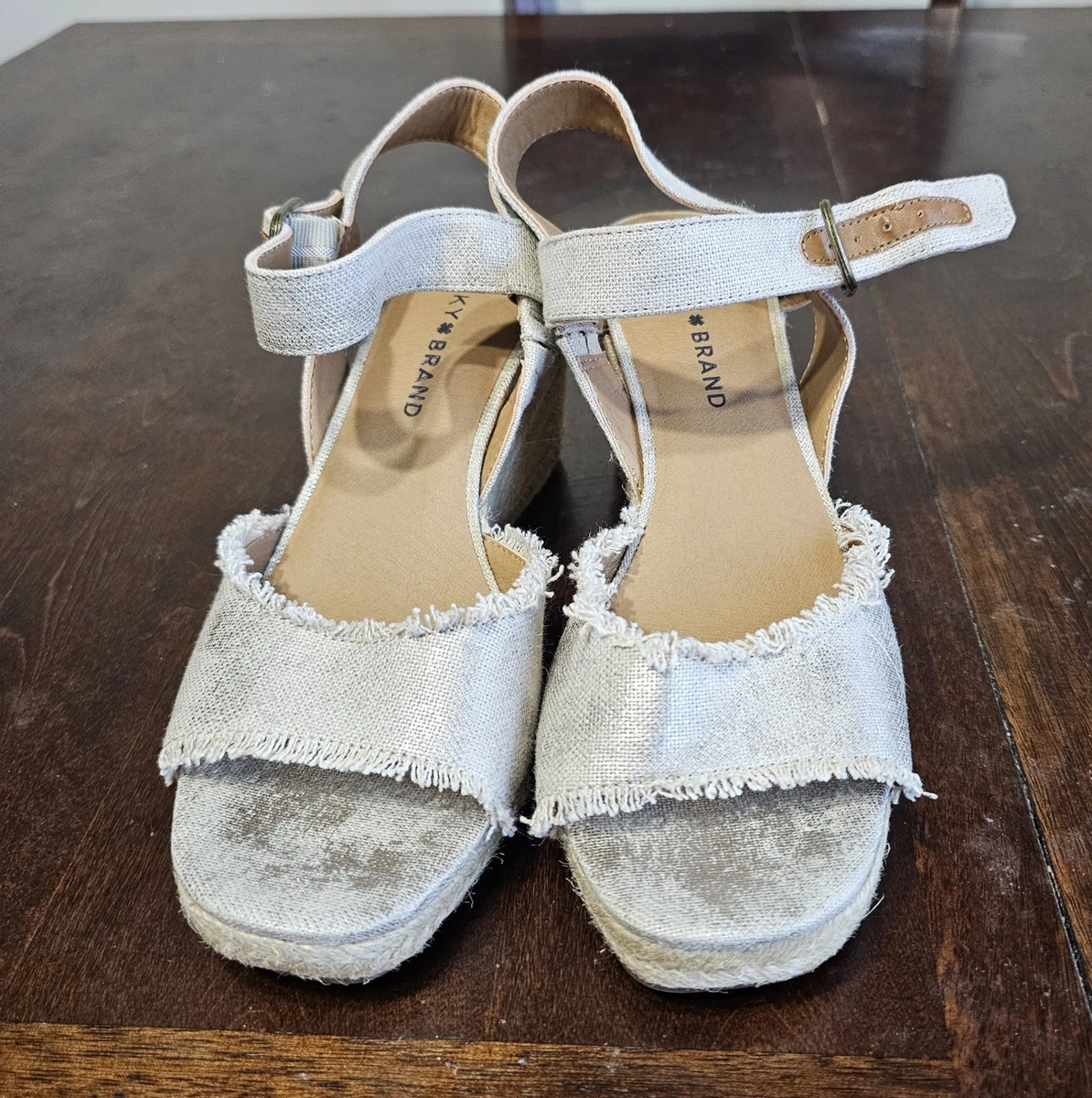 Sandalias Lucky Brand Brittah Para Mujer – Tacón Apilado Y Puntera Cuadrada – Ideales Con Jeans O Vestido