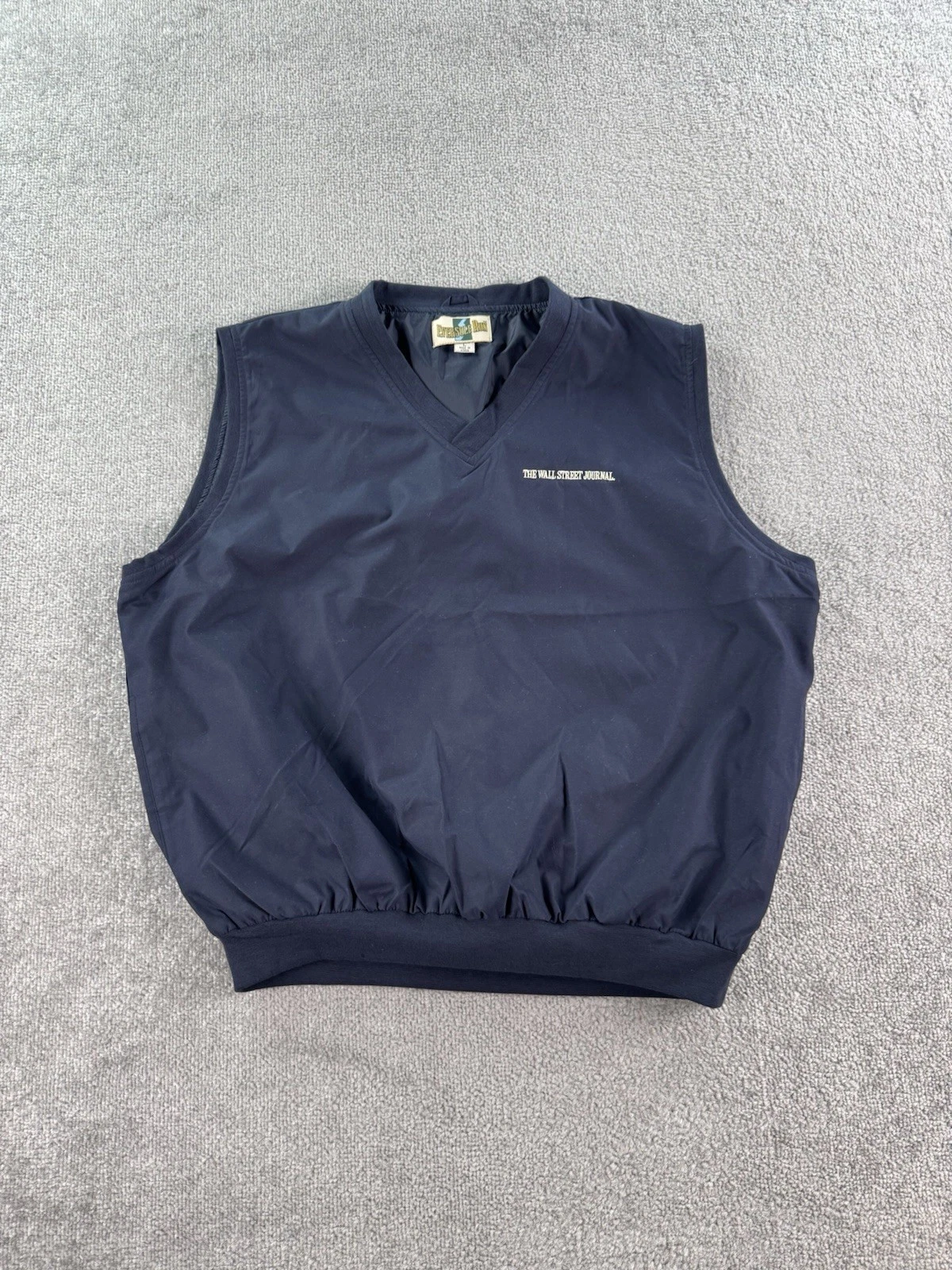 NWT Vintage The Wall Street Journal Vest Mens Large Navy Eversole Windbreaker - product detail image 1