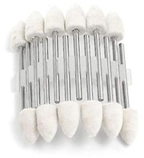 Mandrel Mounted White Conical Felt Point Polishing Tool