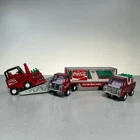 VTG Buddy L Coca-Cola 3 piece Set Truck Semi Trailer & Forklift 1976-Japan