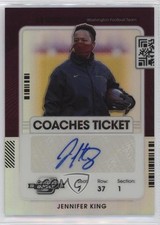 2021 Panini Contenders Optic Coaches Ticket Auto 5/50 Jennifer King #1 Auto 1q7