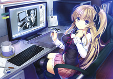 Computer Anime Playmat Desk Mat TCG Card Game Mouse Pad 24x14in MTG YuGiOh