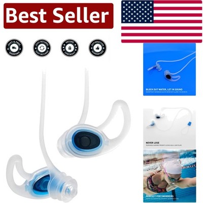 Durable & Reusable Eartune Aqua Ear Plugs for Adults   Perfect for Pool & Surf