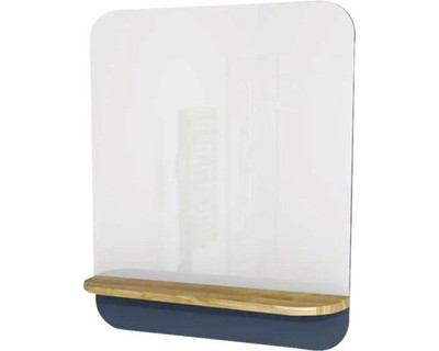 Badspiegel mit Holzablage Devo Gloria 2.0 70x86x14 cm Parisian Blue glatt GL2-LU