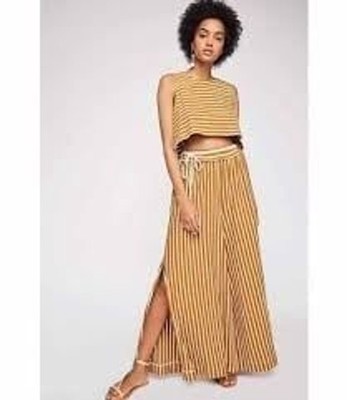 Free people beach sunnydaze striped wide leg pants