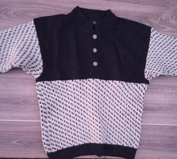 Men American Vintage Sweater Black Wool 38 / M /