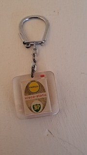 TRES RARE Porte clé Bourbon BP Visco static AVEC GOUTTE intégrée