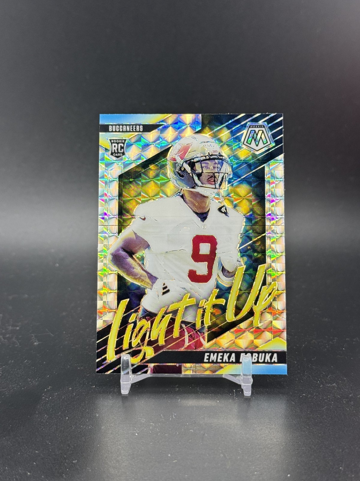 Emeka Egbuka 2025 Mosaic Light it Up Silver Rookie Buccaneers (JMR)
