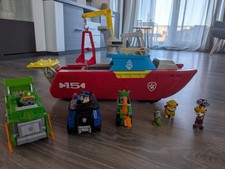PAW PATROL Schiff und Fahrzeuge mit Figuren  Chase, Rubble, Roky, Marshall