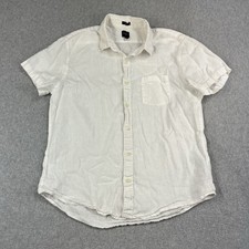 J Crew Button Down Shirt Mens Large White Sli...