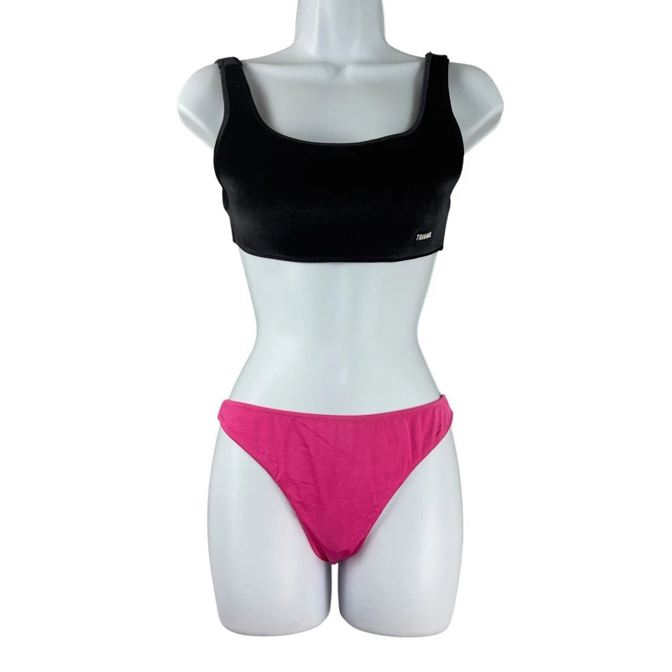 Parte inferior de bikini Cosabella Mare grande rosa liso traje de baño traje de baño Foto 2 de 4