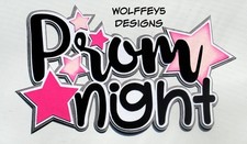 CRAFTECAFE PROM NIGHT KID TITLE premade paper piecing scrapbook PIece diecut 3d