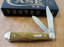 CASE XX New 58202 Antique Smooth Bone Small Swell Center Jack Knife/Knives