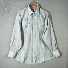 Vintage H Bar C Ranchwear Shirt Mens 16 M/L Western Pearl Snap Long Tail 70s