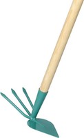 Herzblatt-Gartenhacke Doppelhacke Mit 3 Zinken Holzstiel 136 Cm Zum JäTen