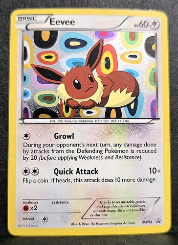 Eevee BW94 Holo Black & White Black Star Promo 2013 Pokemon Card TCG HP-DMG