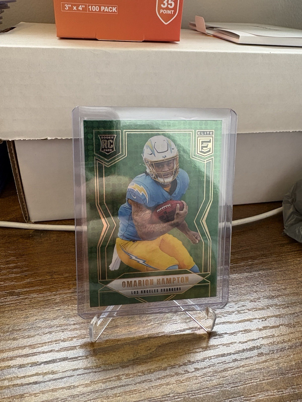 2025 Panini Donruss Elite - Rookies Omarion Hampton #132 Green Disco (RC)