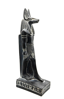 ANUBIS HANDGEFERTIGTE ANTIKE ÄGYPTISCHE ALABASTER STATUE