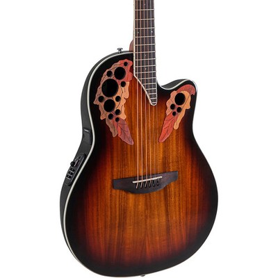 Ovation CE48P Celebrity Elite Plus Supr Shallow Acoustic-Electric Guitar Koa Bst
