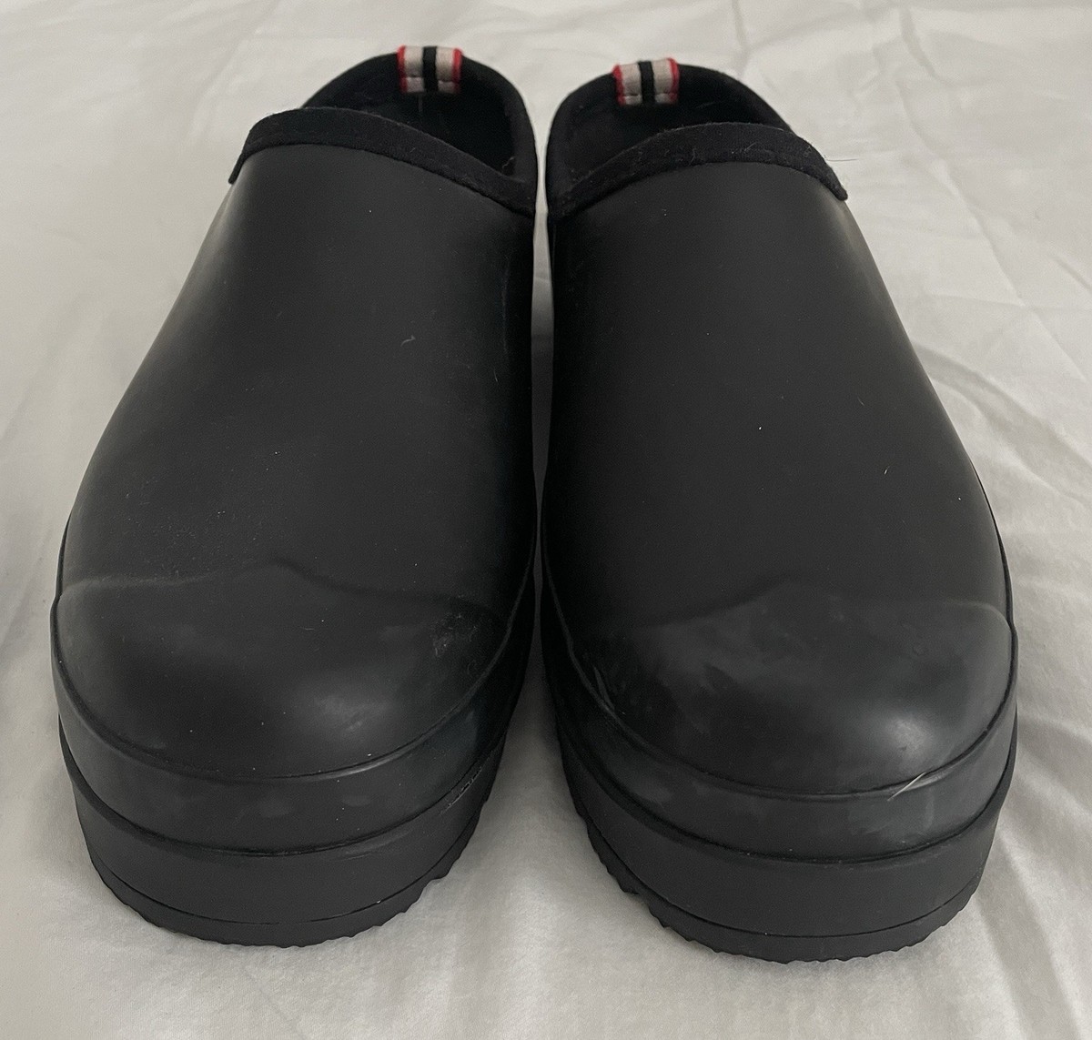 NEW Hunter Mens Original Play Waterproof Black Slip-On Platform Clog SIZE 12 Hunter Mens Original Play Clog Mules Slip On Shoes, Color  main image 4