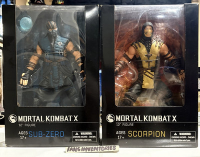NEW SEALED Mezco Mortal Kombat X 12  Sub-Zero Scorpion Figure Set Rare NIB