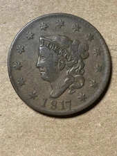 1817 Coronet Head Large Cent - 13 Stars - Very Original - As Shown! (#2010)