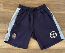 Sergio Tacchini Shorts Medium Blue Athleisure Tennis Drawstring Waist Pockets