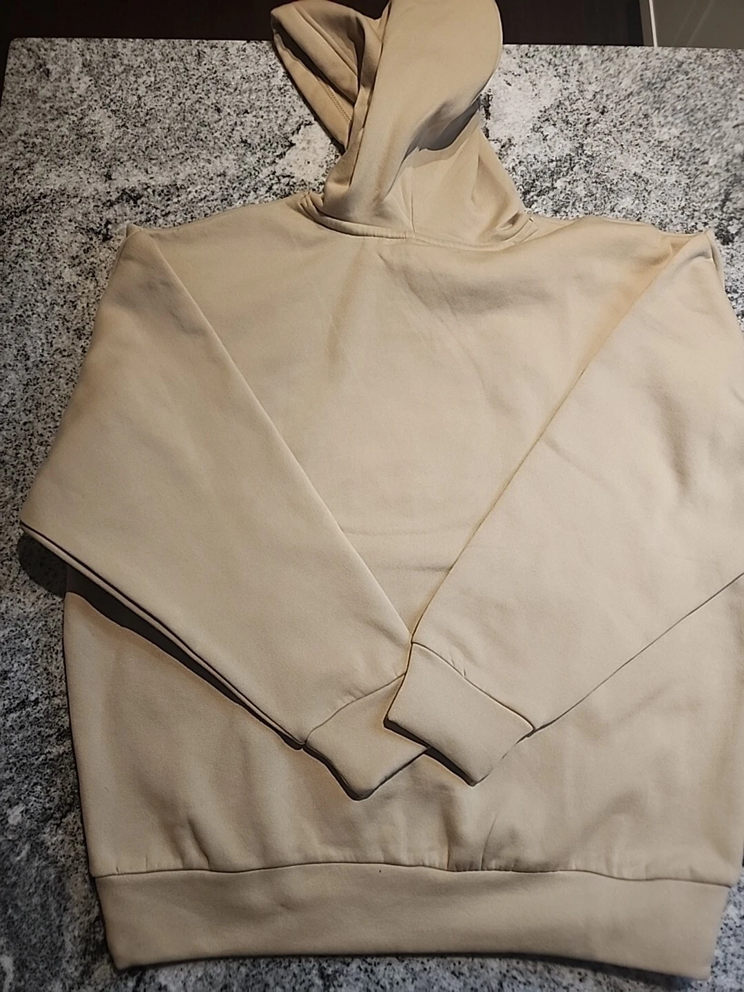 Felpa con cappuccio esclusiva Fear of God Essentials marrone chiaro morbido taglia Med These Run Big A68