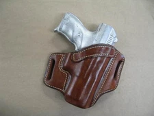 High Point 380 OWB Leather 2 Slot Molded Pancake Belt Holster CCW TAN RH