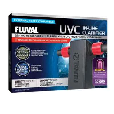 Fluval UVC In-Line Clarifier - Clarificador UVC - Lámpara CCFL fácil de cambiar ¡NUEVO!