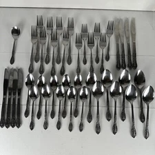 National Stainless Korea NST9 Flatware Lot Of 41 Pieces Forks Spoons & Knives