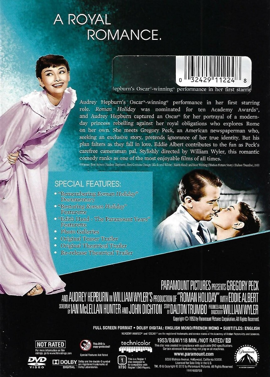 Roman Holiday (DVD, 2012) New | eBay