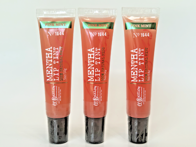 3 NEW BATH AND BODY WORKS CO BIGELOW NO 1644 PINK MINT MENTHA LIP TINT 0.5  OZ
