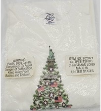 Vintage Christmas Single Stitch T Shirt XL Christmas Tree Made in USA New