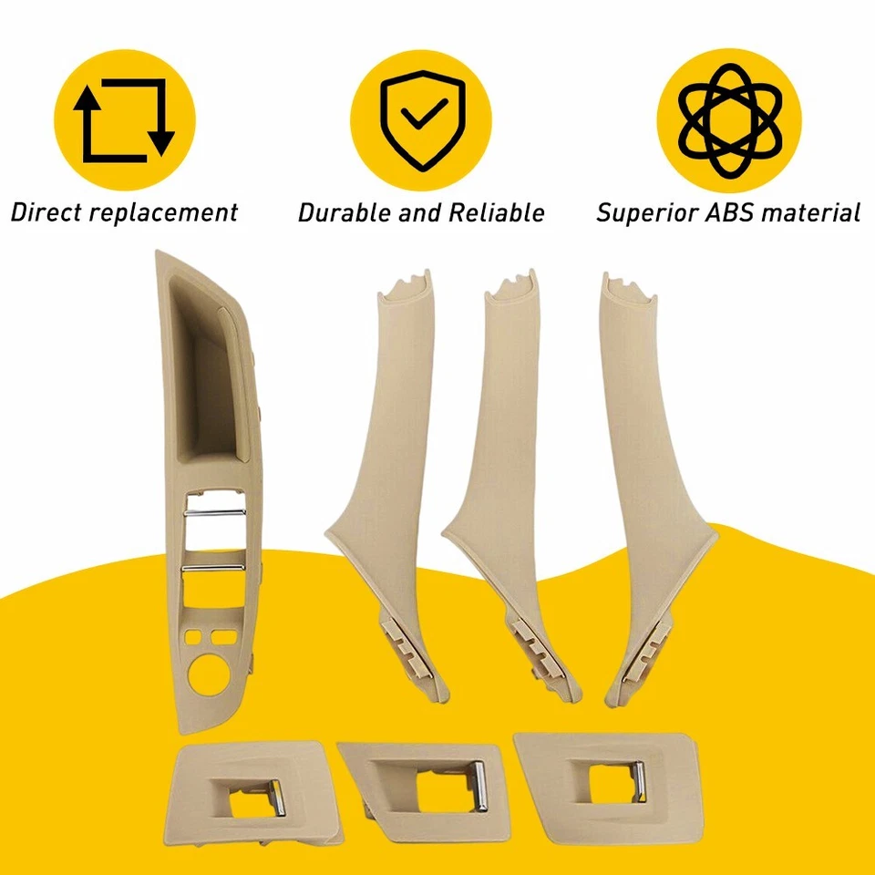 Passenger/ Drive Side Inner Door Panel Handle Pull Trim Cover For BMW 520i 520d - Image 4 of 4