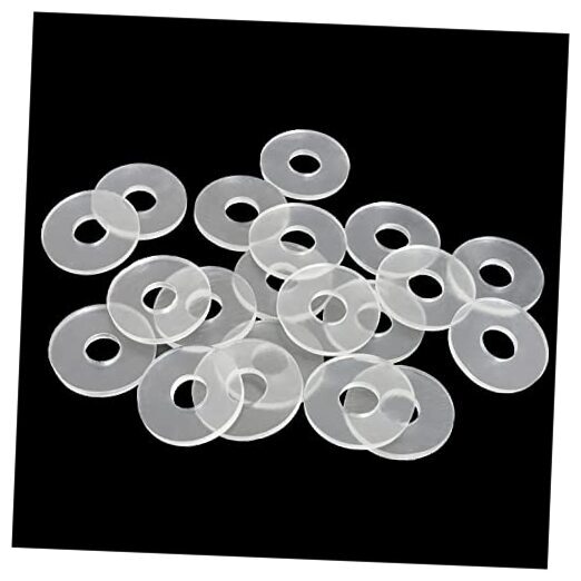 20PCS Clear Vinyl Flat Washer Gasket, Plastic Screws Washer Spacers