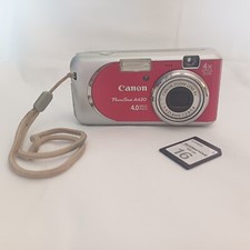 Rare Vintage Canon Power Shot A430 Digital Camera 4MP Tested  Works SD card.