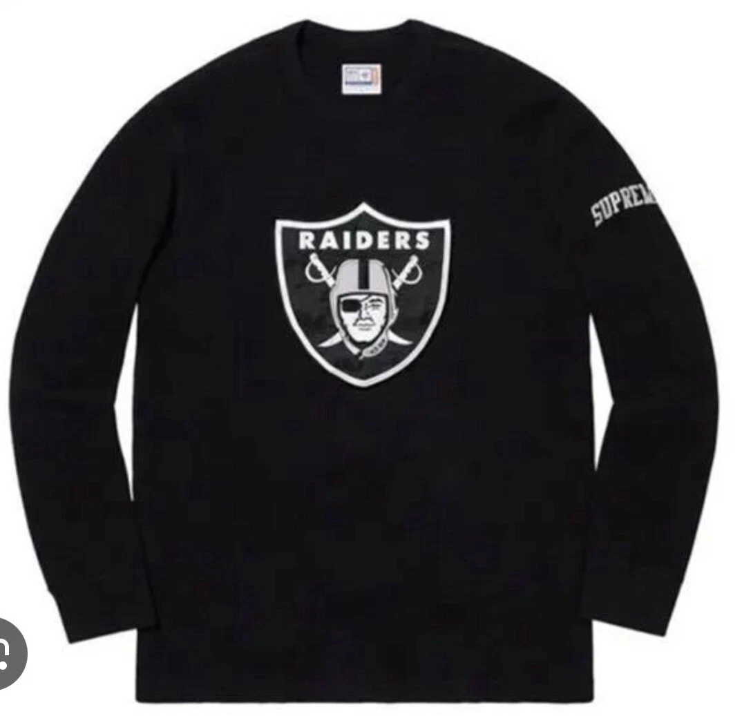 Chemise thermique noire marque SUPREME X RAIDERS NFL '47 M SS19 NEUVE