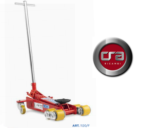 Cric Idraulico A Carrello 2T/2000Kg - Compatto, Con Manico Rimovibile, Altezza 120-320 Mm - Foto 1