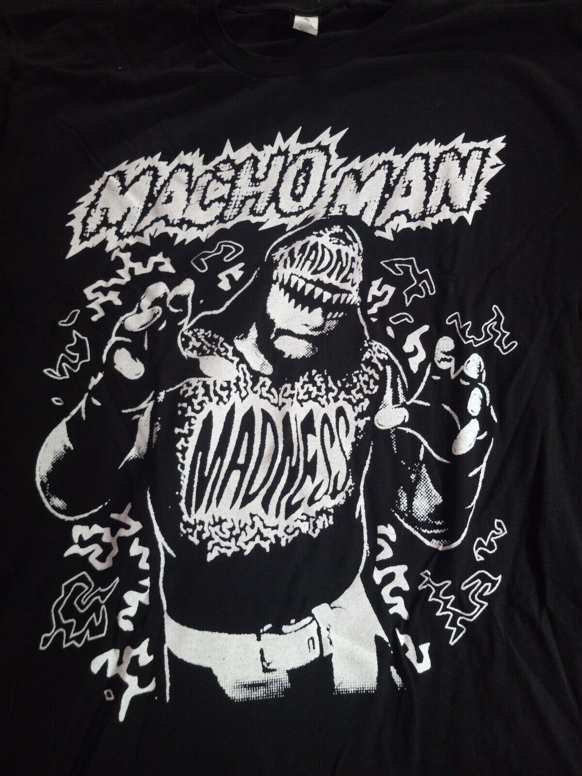 Macho man Randy Savage "Madness"  T-Shirt WCW NWO WWE Pro Wrestling Crate 4XL