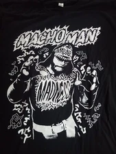 Macho man Randy Savage "Madness"  T-Shirt WCW NWO WWE Pro Wrestling Crate 4XL