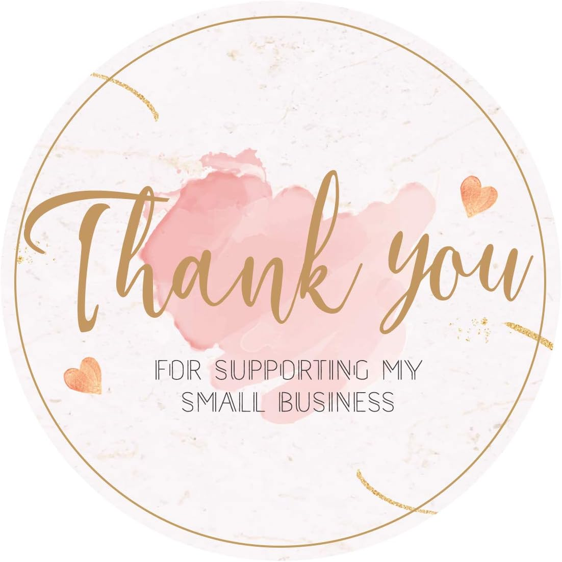1.5" Thank You Stickers, 500Pcs round Thank You for Supporting My Small ...