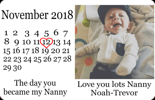 Day You Became Wallet Card Metal Personalised Keepsake Mum Nanny Dad Aluminium - Picture 2 of 3