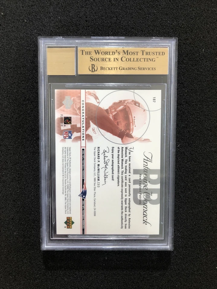 2002 Upper Deck SP Authentic ANTWOINE WOMACK #187 BGS 9.5 💎 RC AUTO 0482/1150 - Image 2 of 2