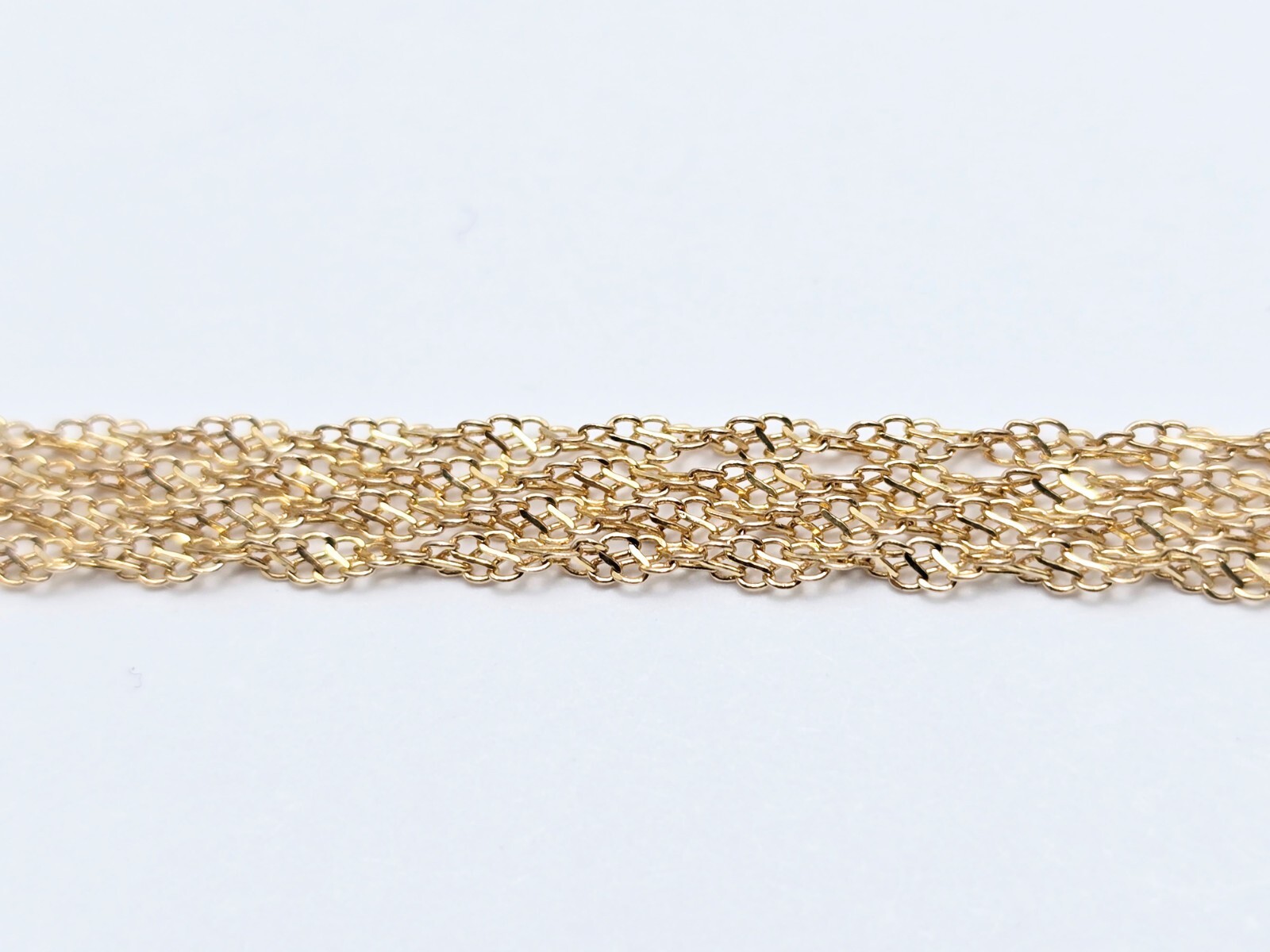 Unique Thin 14K Solid Yellow Gold Twisted Mesh Ro… - image 12