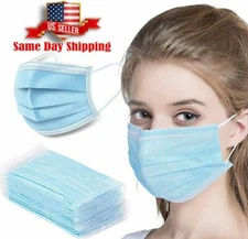 50 Pcs Disposable Medical Surgical Dental 3-Ply Earloop Mouth Cover Face Mask