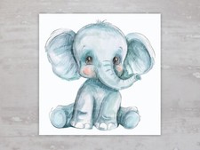 Neutral Nursery Baby Elephant Quilt Fabric Panel Sewing Quilting Block A112